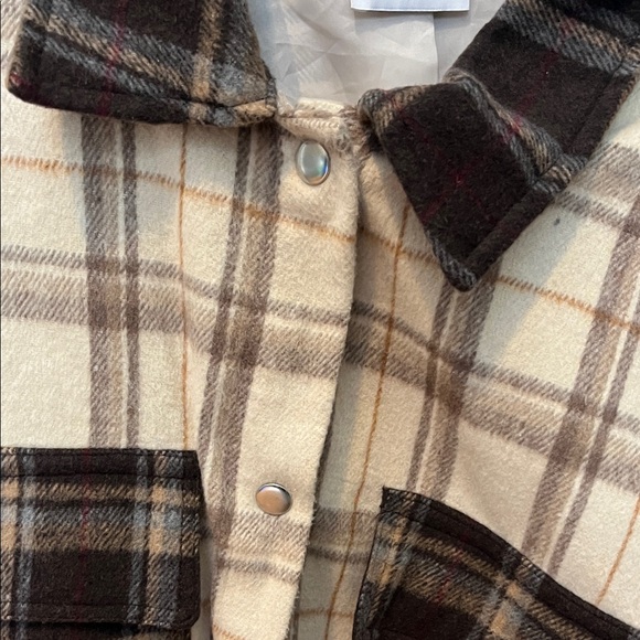 Princess Polly Brown Plaid Jacket - Picture 4 of 5